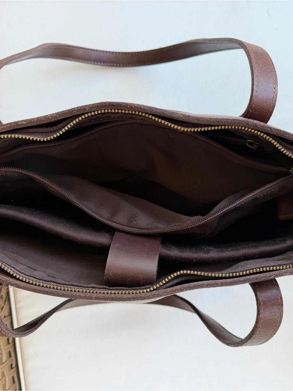 Brown Leather Tote Bag